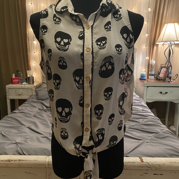 Fun & Flirt Tops - Skull dress top